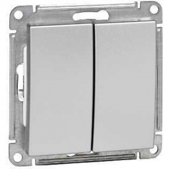 2-клавишный выключатель SCHNEIDER ELECTRIC W59, 10АХ, механизм, МАТОВЫЙ ХРОМ