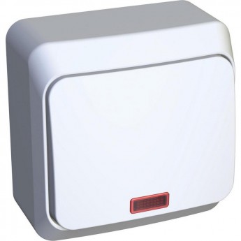 1-клавишный выключатель SCHNEIDER ELECTRIC ЭТЮД с подсветкой 10 АХ, БЕЛЫЙ, Россия