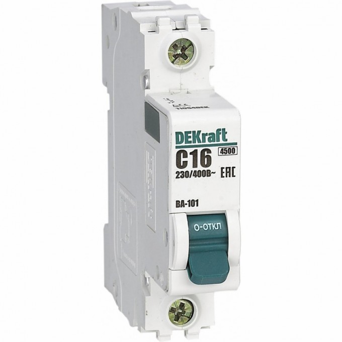 Автоматический выключатель SCHNEIDER ELECTRIC DEKRAFT 1Р 63А х-ка C ВА-101 4,5кА 11060DEK