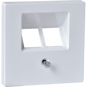 Центральная плата SCHNEIDER ELECTRIC MERTEN для розетки RJ45, 2 поста, АКТИВНЫЙ БЕЛЫЙ, SM