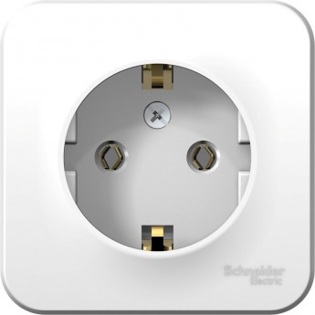 Розетка SCHNEIDER ELECTRIC BLANCA с заземлением, без шторок, 16А, 250В, белый