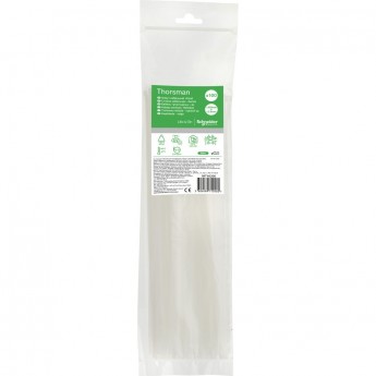 Стяжка кабельная 300х3.6 БЕЛАЯ (100шт)