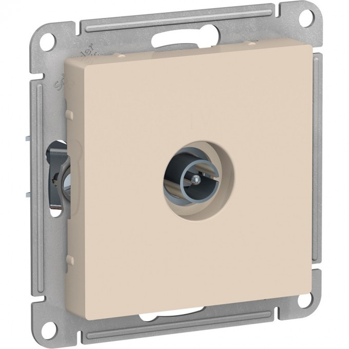 ТВ розетка SCHNEIDER ELECTRIC ATLASDESIGN коннектор, механизм, бежевый ATN000293