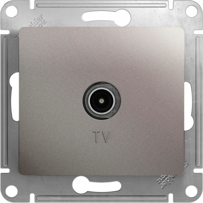 TV розетка SCHNEIDER ELECTRIC GLOSSA оконечная 1DB, механизм, ПЛАТИНА GSL001291