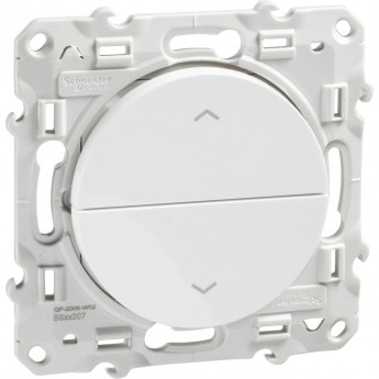 Выключатель SCHNEIDER ELECTRIC ODACE для жалюзи, 2-кнопочный, 3-позиционный, 6 А, сх. 1а, БЕЛЫЙ