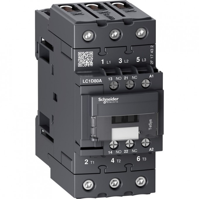 Контактор SCHNEIDER ELECTRIC TESYS 3P EVERLINK AC3 440В 80A катушка управления 220В AC 50/60ГЦ LC1D80AM7