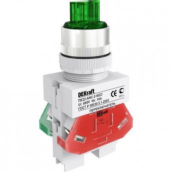 Переключатель DEKRAFT 3 фиксированных положения I-O-II стандартная ручка 1НО+1НЗ ANC-3 ?2