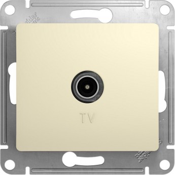 TV розетка SCHNEIDER ELECTRIC GLOSSA проходная 4DB, механизм, БЕЖЕВЫЙ